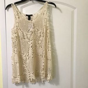 Brand New cream/white lace tank top with tags!